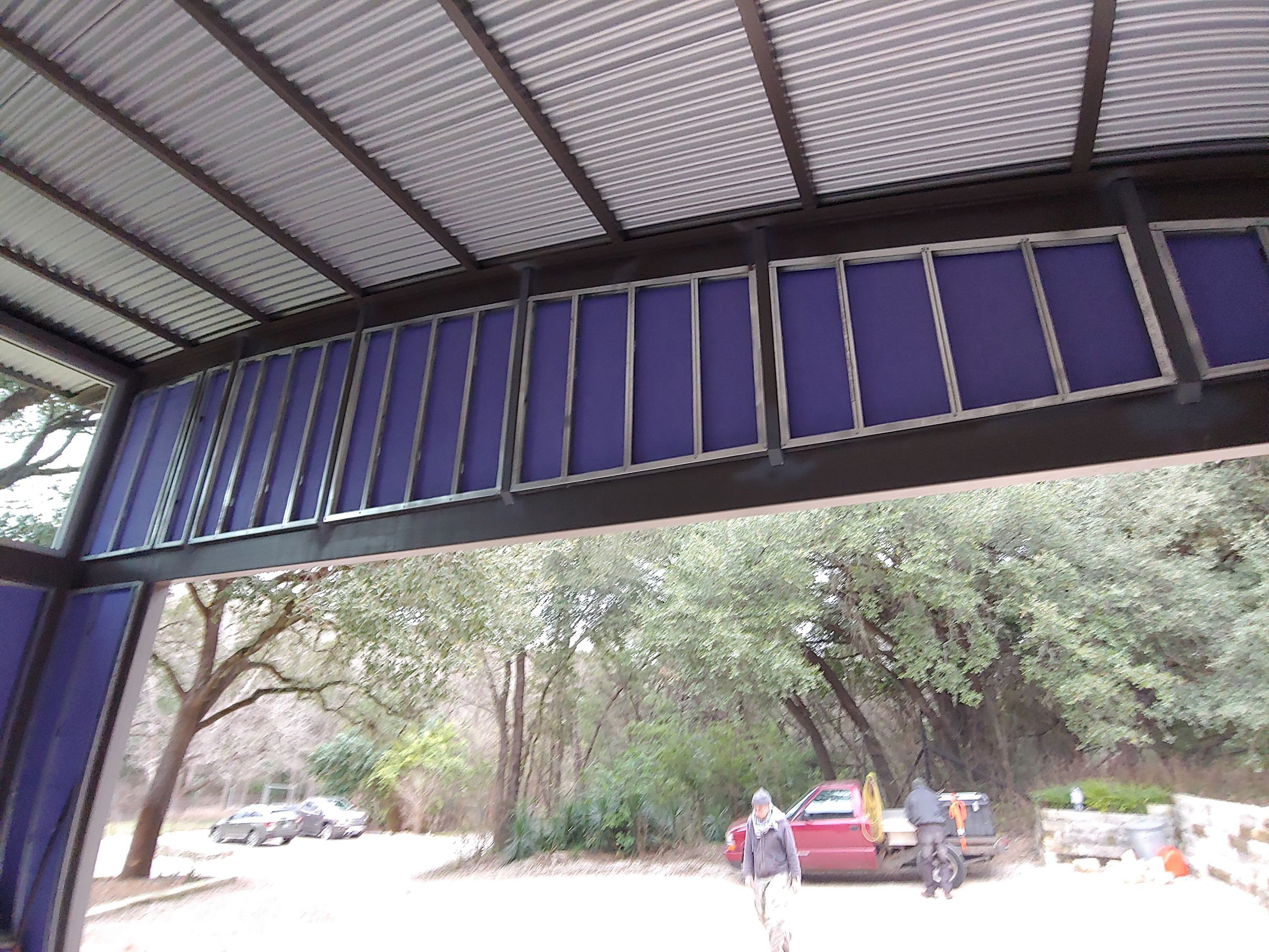 Decreasing Radius Arched Steel Beam