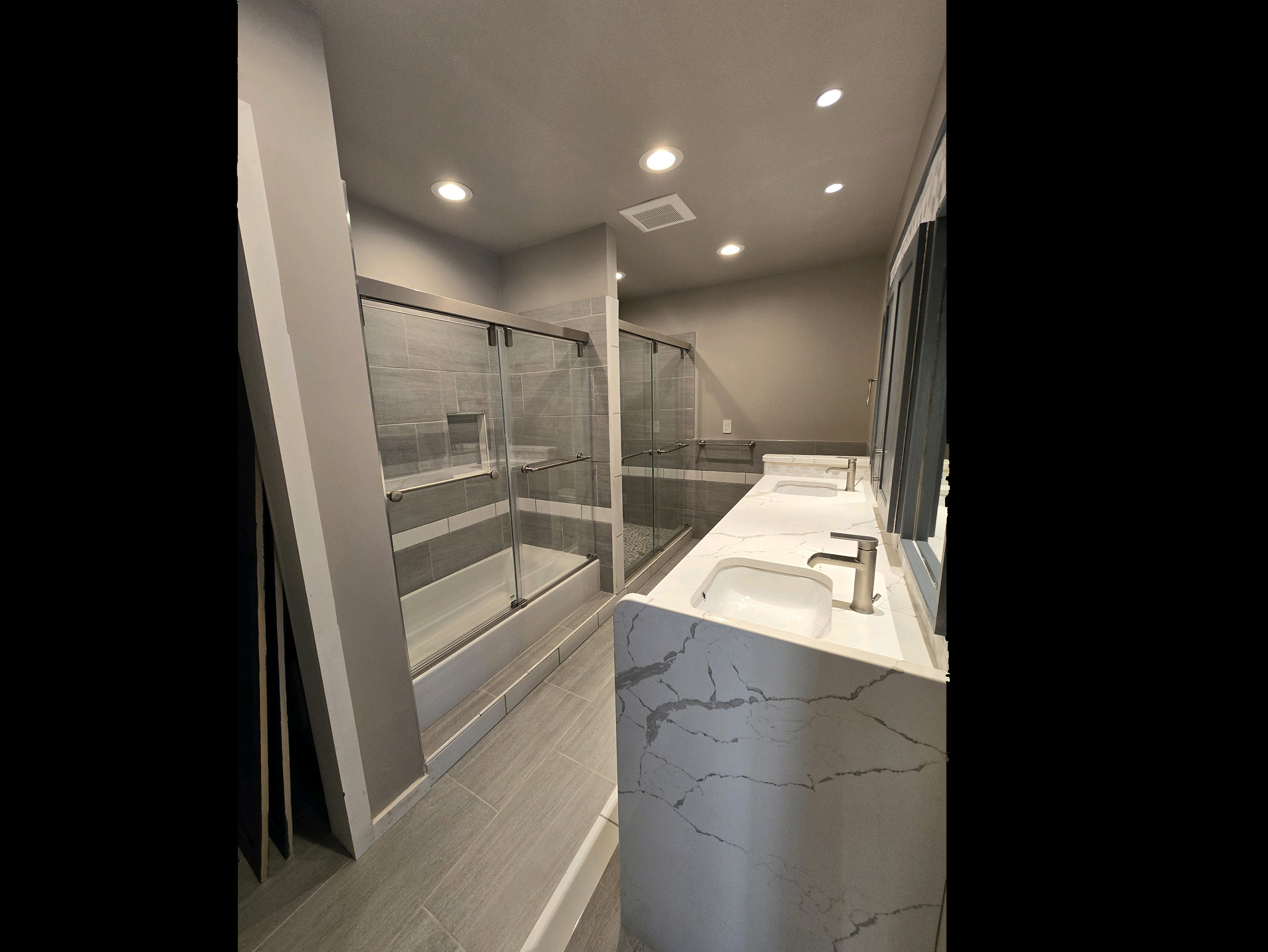 View of Vanity and New Showers